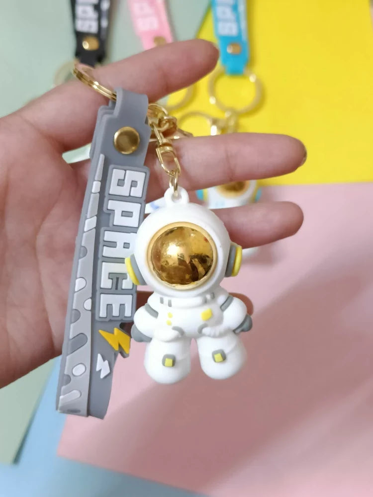 Astronaut Model A Grey | 3D Lanyard Keychain | Silicone