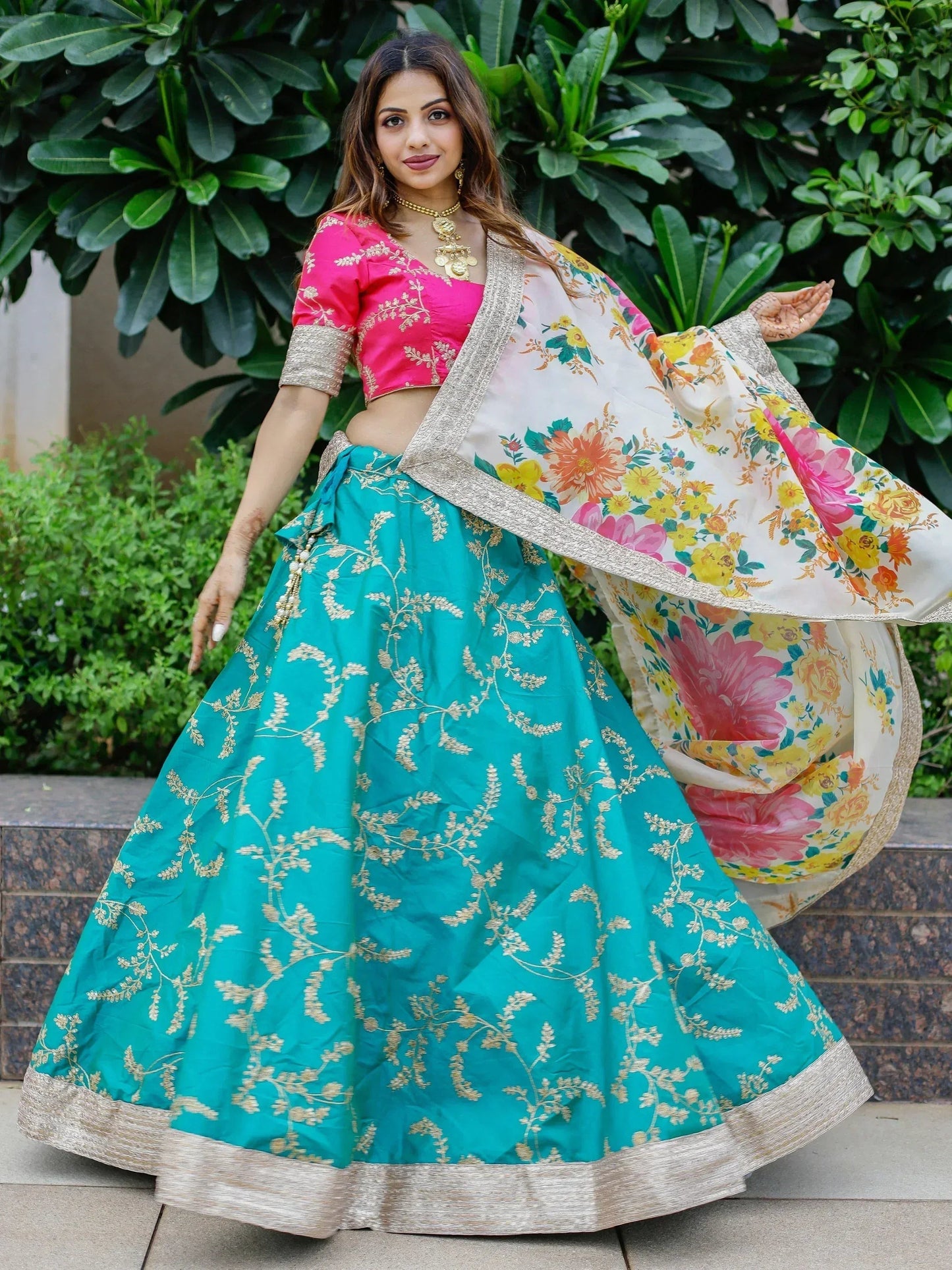 Tulsi Art Superb Blue Sequins Work Art Silk Sangeet Wear Lehenga Choli