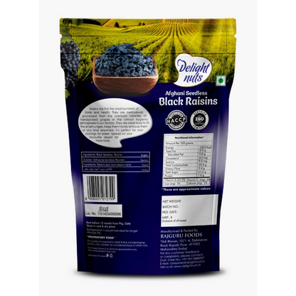 Delight nuts Afghani Seedless Black Raisins