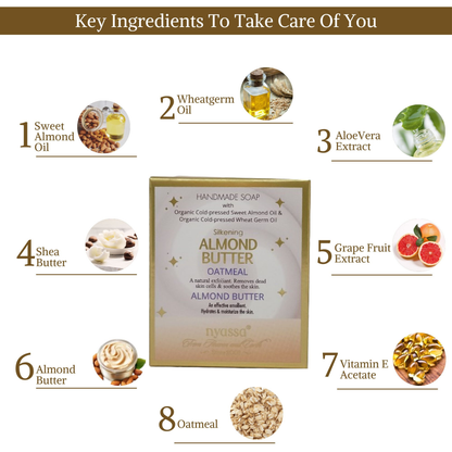 Nyassa Silkening Almond Butter Luxurious Handmade Soap