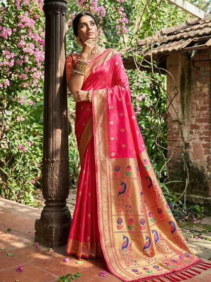 Shree Shyam Fashion Light Pink Soft Silk Saree