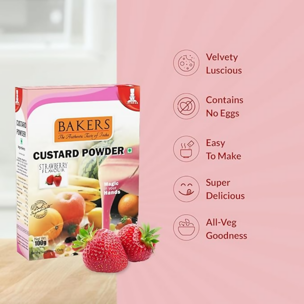 BAKERS Custard Powder - Strawberry