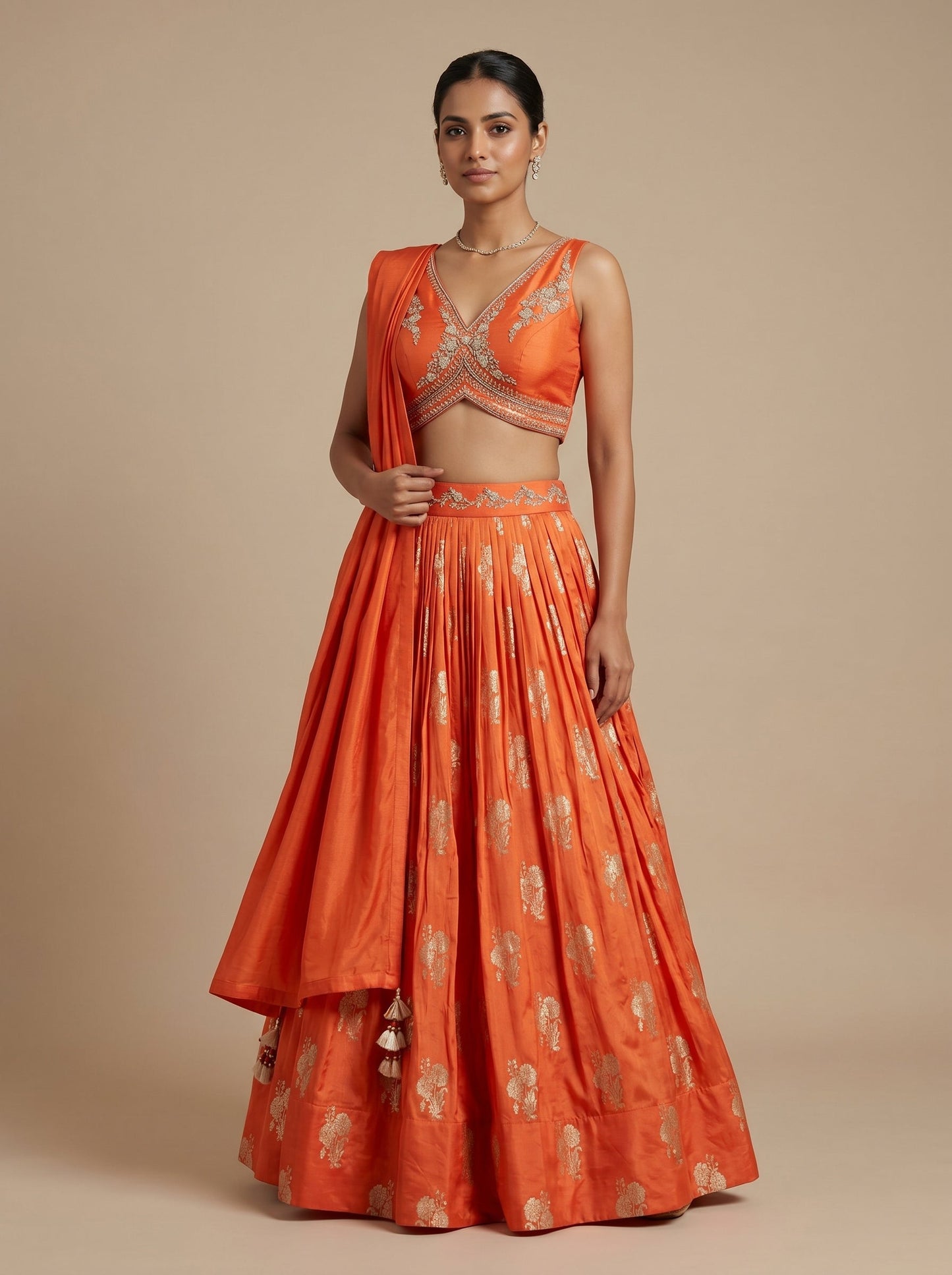 Tangerine Glow Lehenga