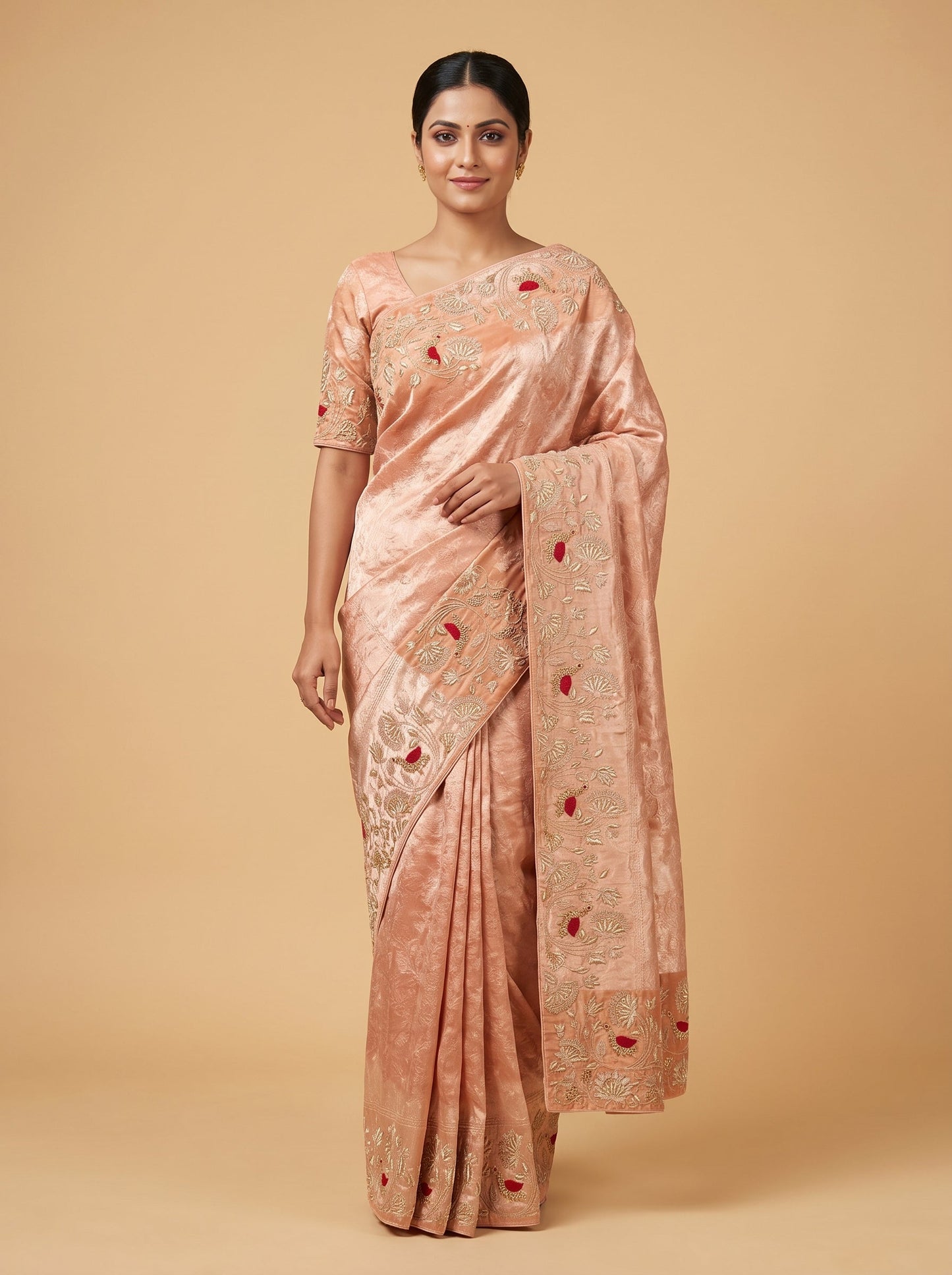 Tangerine Radiance Charm Saree