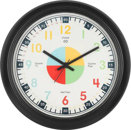 Efinito Analog 36 cm X 36 cm Wall Clock  (Black, With Glass, Standard)