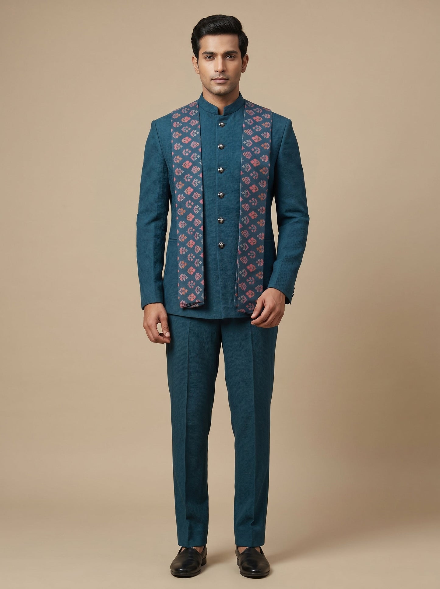 Teal Designer Jodhpuri Suit
