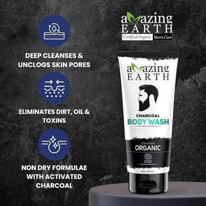 Amazing Earth Charcoal Body Wash for Men