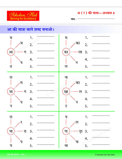 Step By Step Skills- Matra Ki Duniya Bhag-2 (Tearable Worksheets)