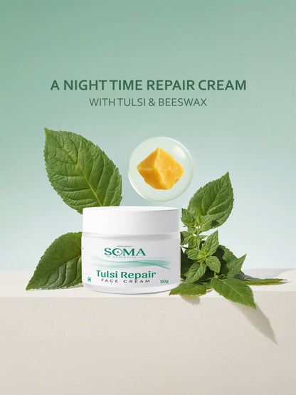 Soma Essential 5% Tulsi Repair Night Cream With Beeswax