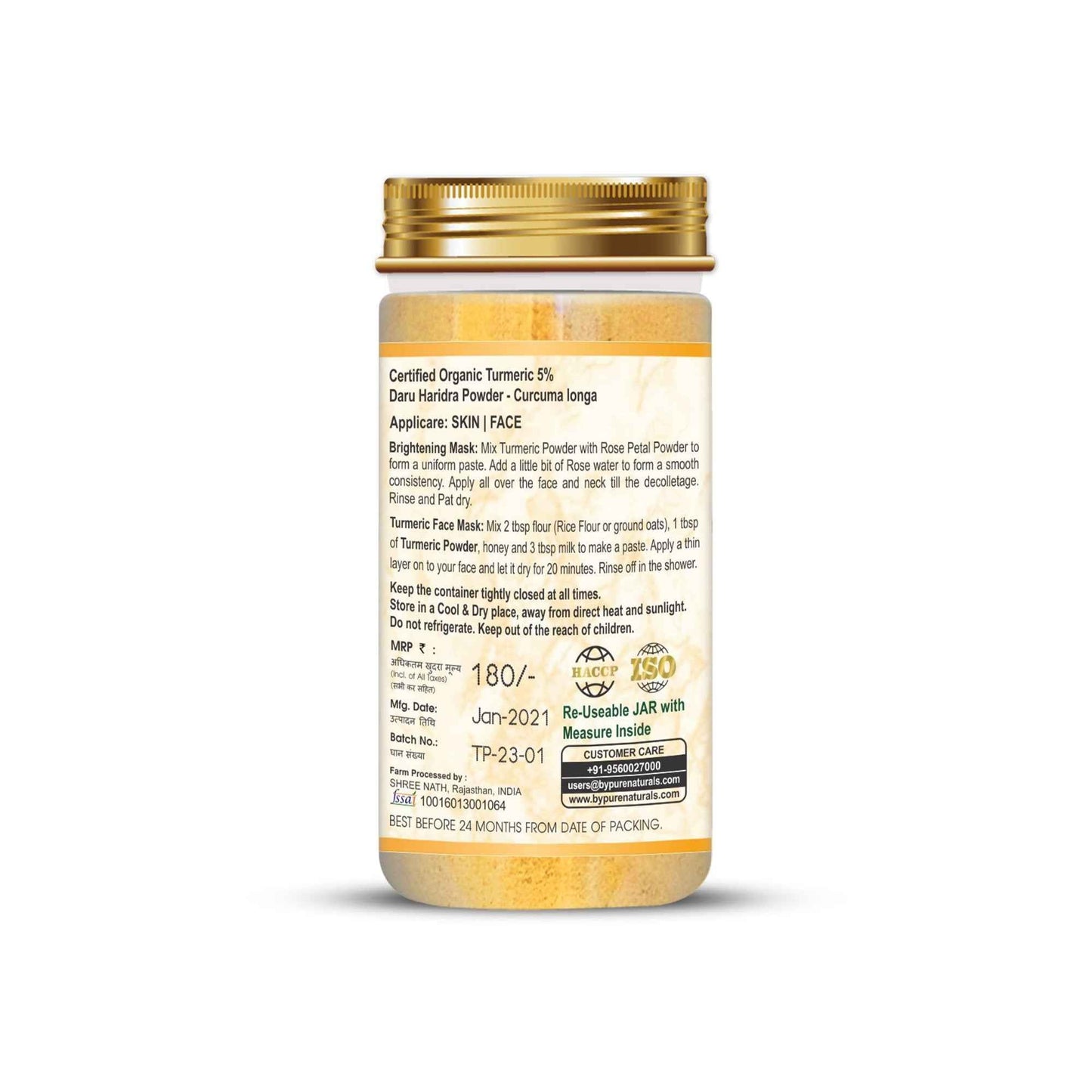 byPureNaturals Organic Turmeric Powder (Daru Haridra)