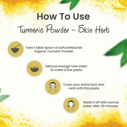 byPureNaturals Organic Turmeric Powder (Daru Haridra)