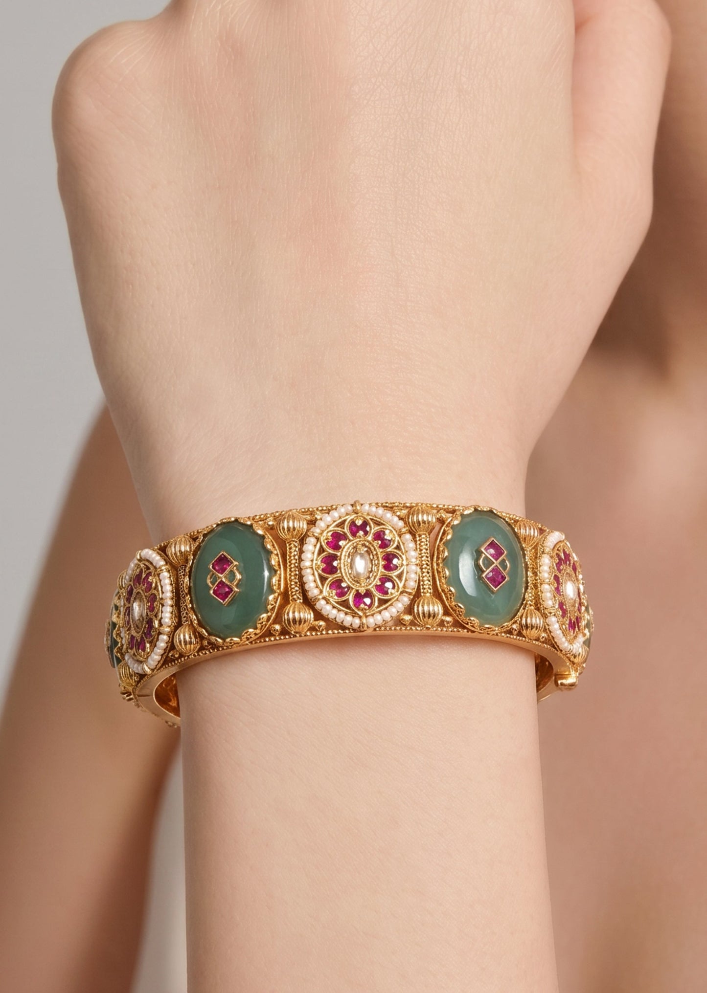 Turquoise Green Rajwadi Bangles