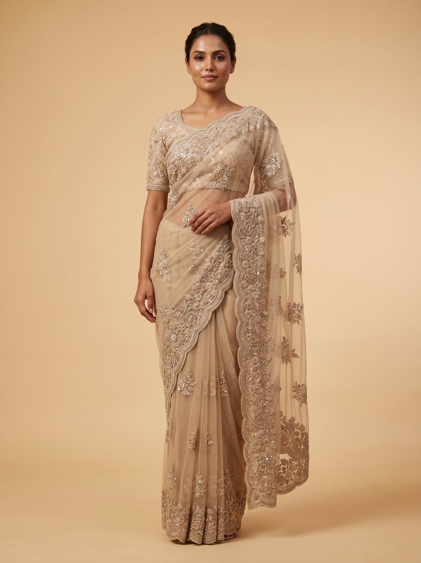 Tuscan Embroidered Saree