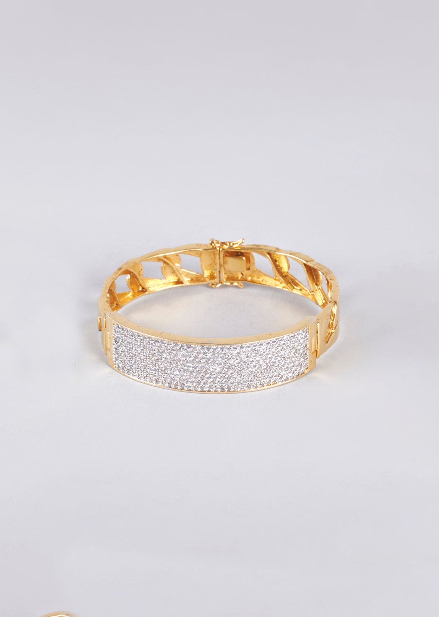Two Tone Finish Zircon Bracelet