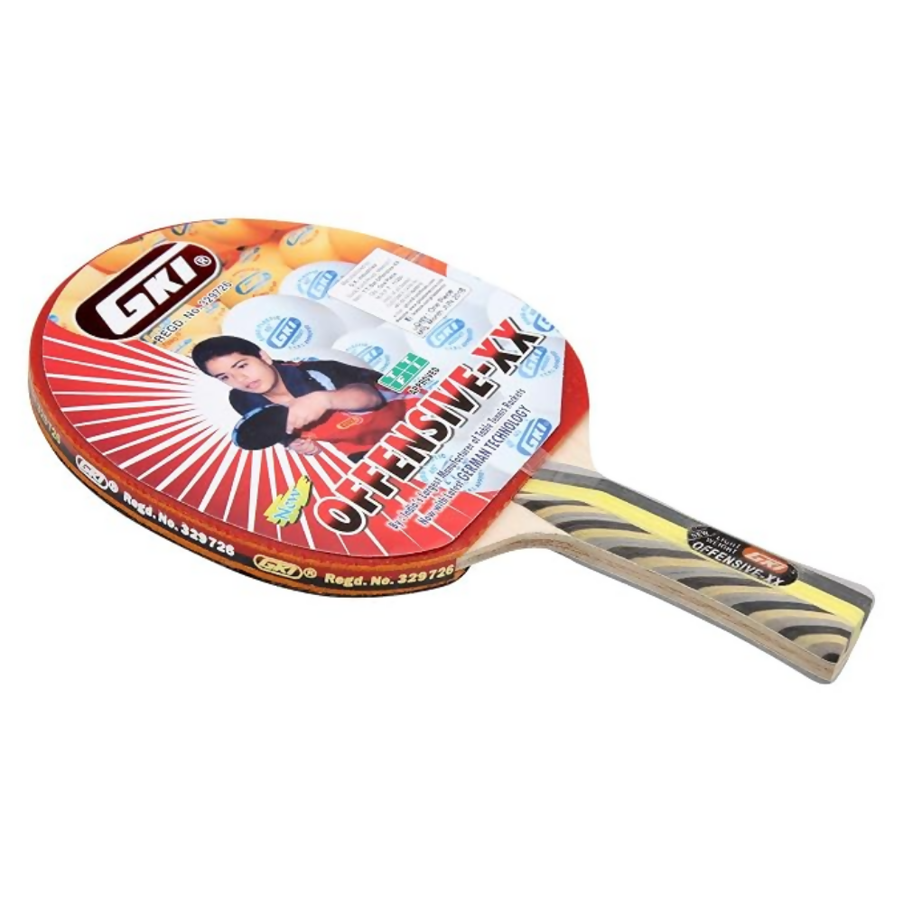 GKI Offensive XX New Computerised Printed Cover Wooden Table Tennis Racquet