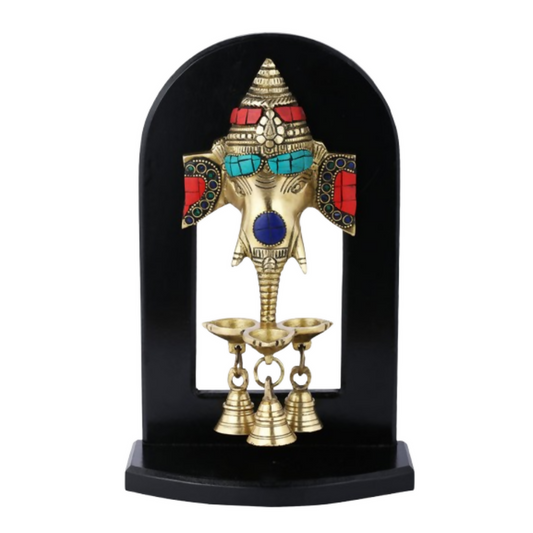 CraftVatika Handwork Ganesha Wall Hanging With Oil Lamp