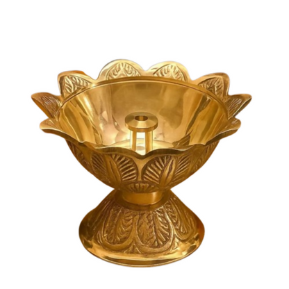 CraftVatika Brass Traditional Devdas Puja Lamp For Decor