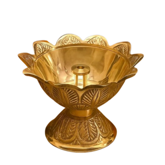 CraftVatika Brass Traditional Devdas Puja Lamp For Decor