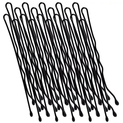 Bronson Professional Bobby Hair Pins Big Thick Black Ball Tip Metal