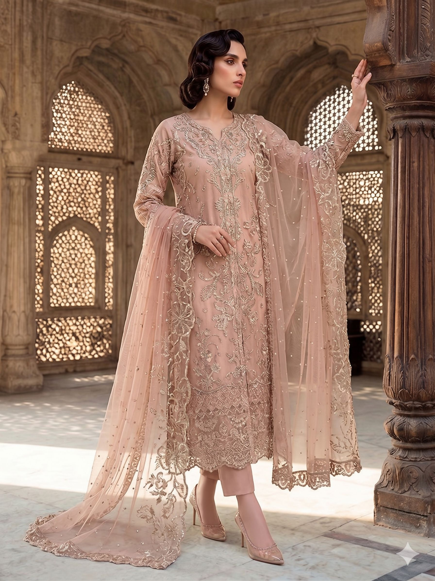 Teeya Creation Womens New Net With Heavy Embroiedery With Sequence Work Kurta Set