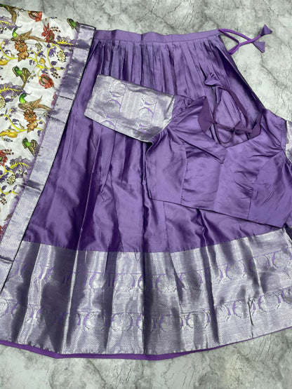 Teeya Creation New Latest Trendy Stylish Lehenga Choli Set - Lavender