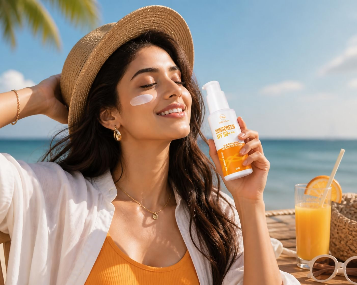 Milky Moon Sunscreen For Oily Skin Spf 50 Pa+++ Lightweight & Non-Greasy