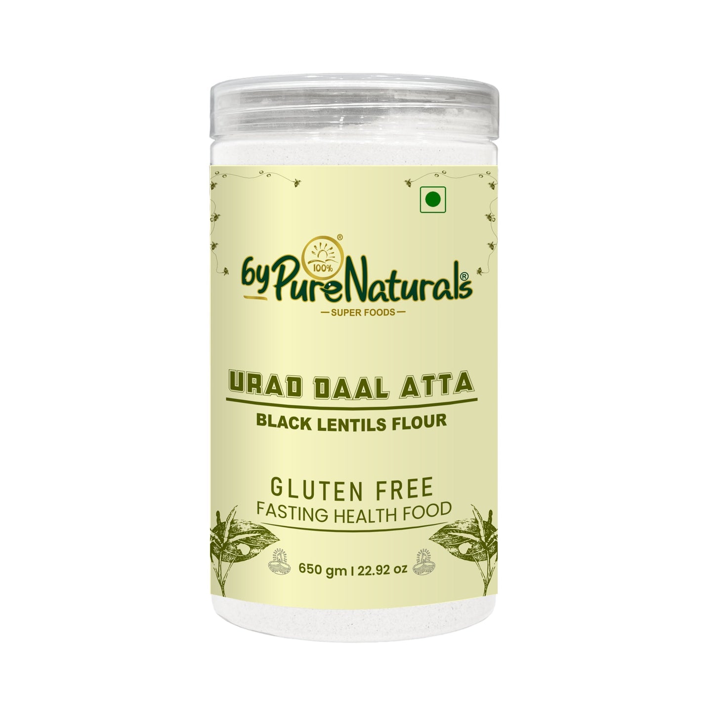 byPureNaturals Urad Daal Atta (Black Lentils Flour)