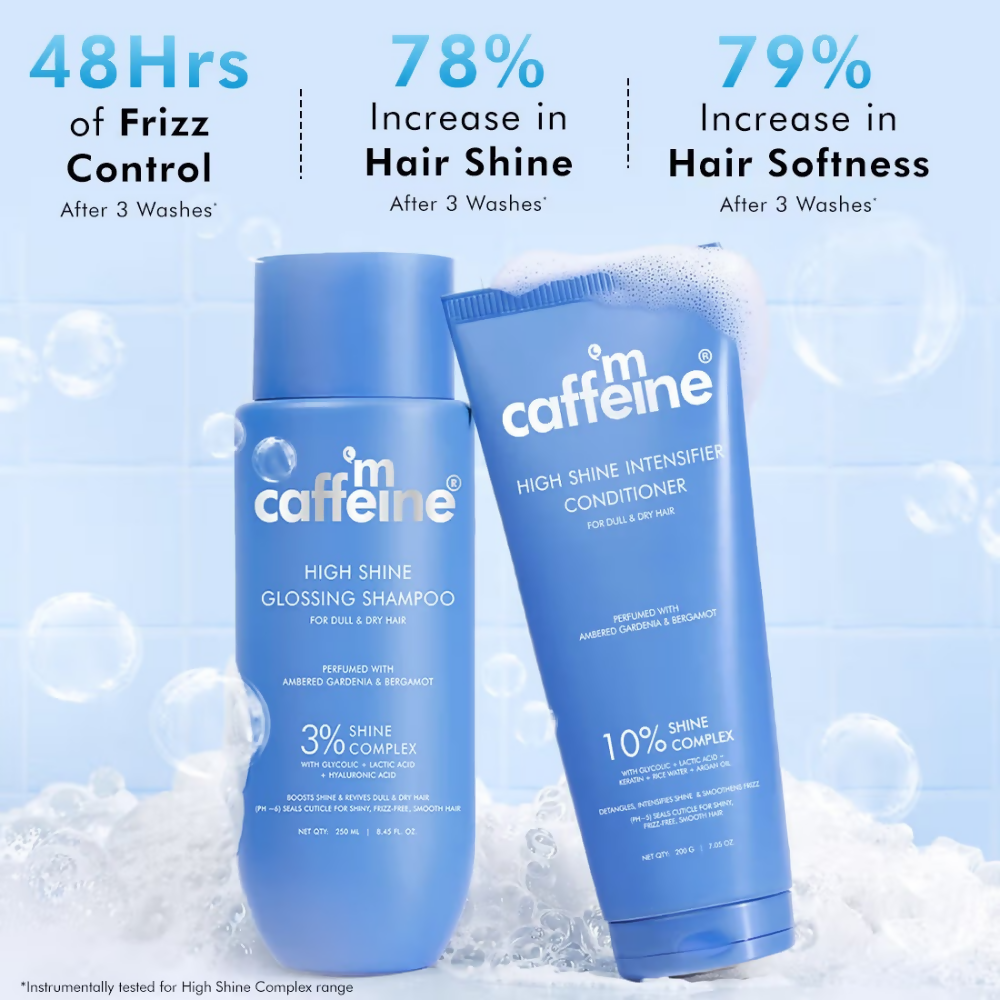 mCaffeine Glass Hair Wash Duo Shampoo & Conditioner