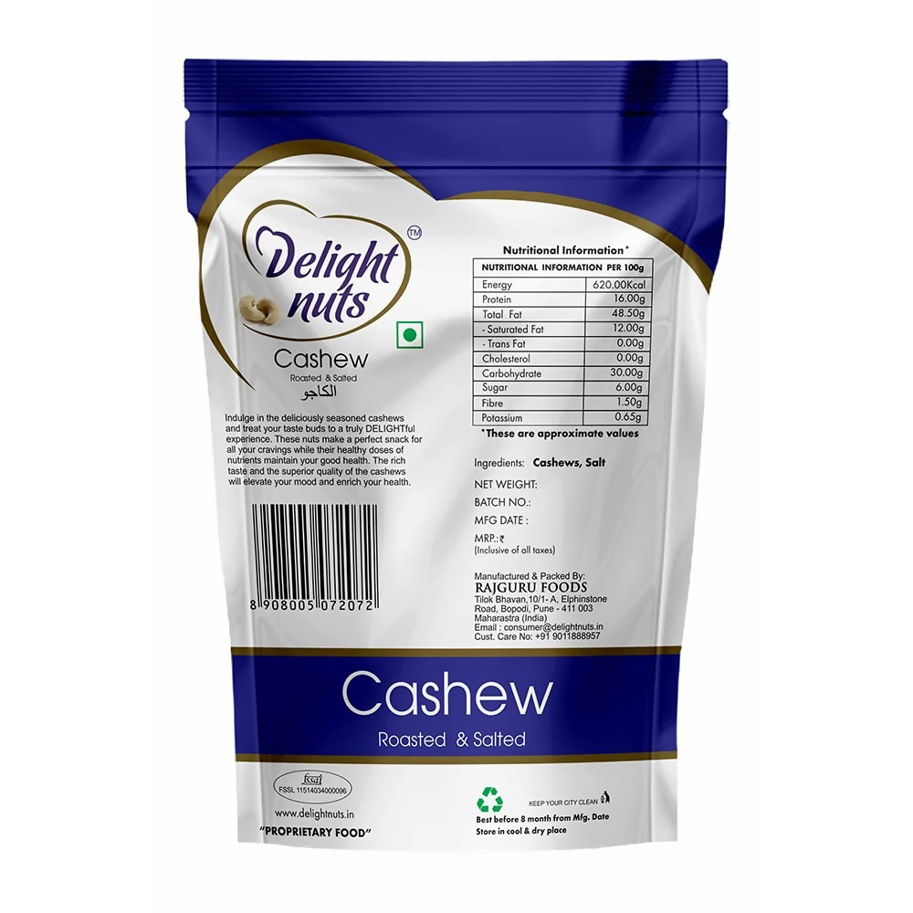 Delight nuts Premium Cashew Roasted and Salted