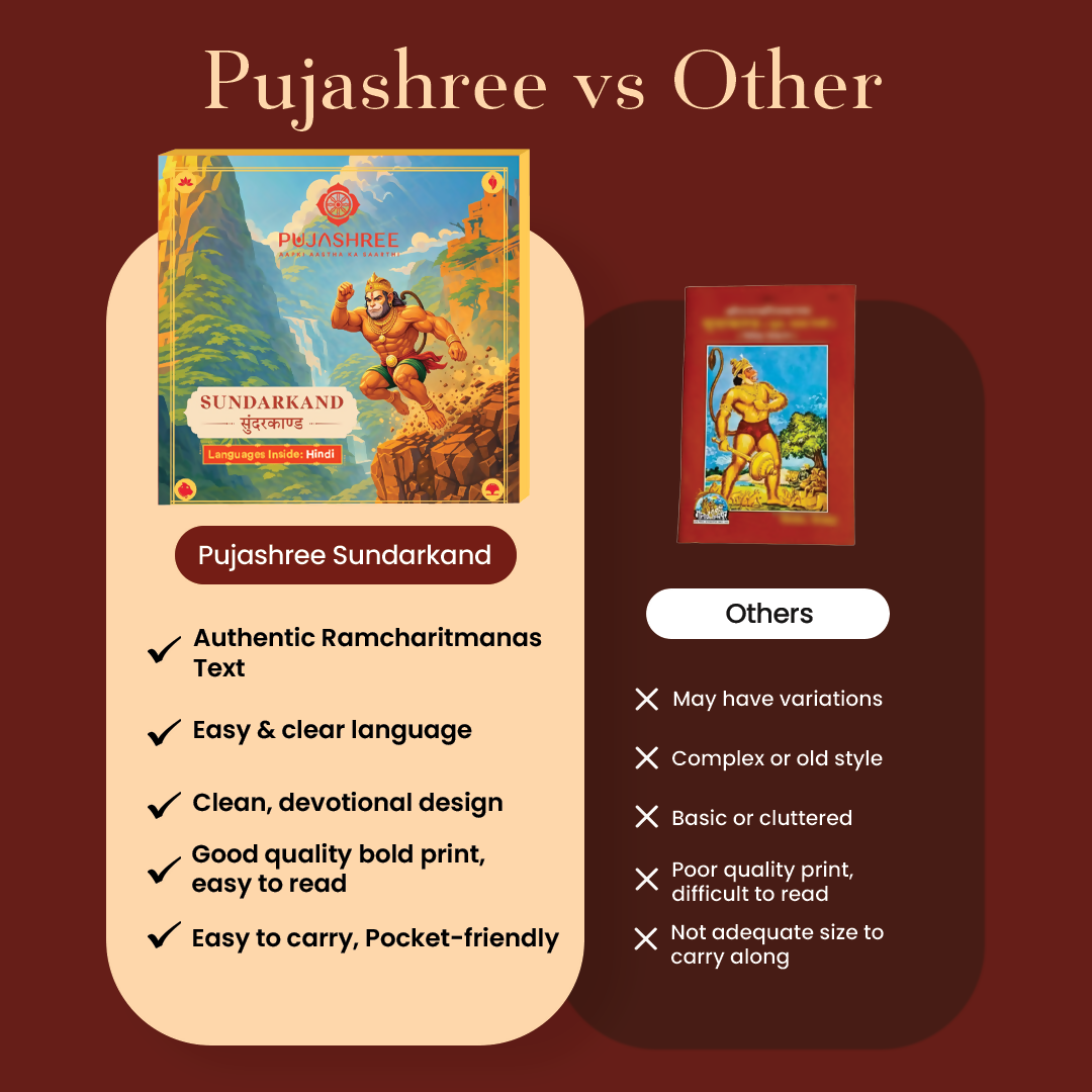 Pujashree Sunder Kand Book  Spiritual Hindu Devotional Book For Daily Chanting