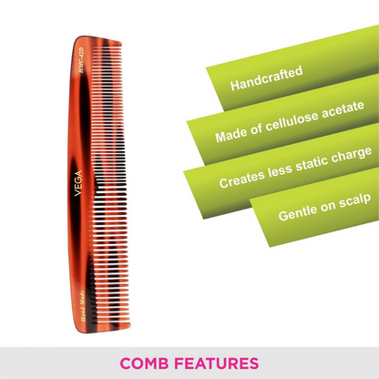 Vega Handcrafted Graduated Dressing Comb - HMC-42D