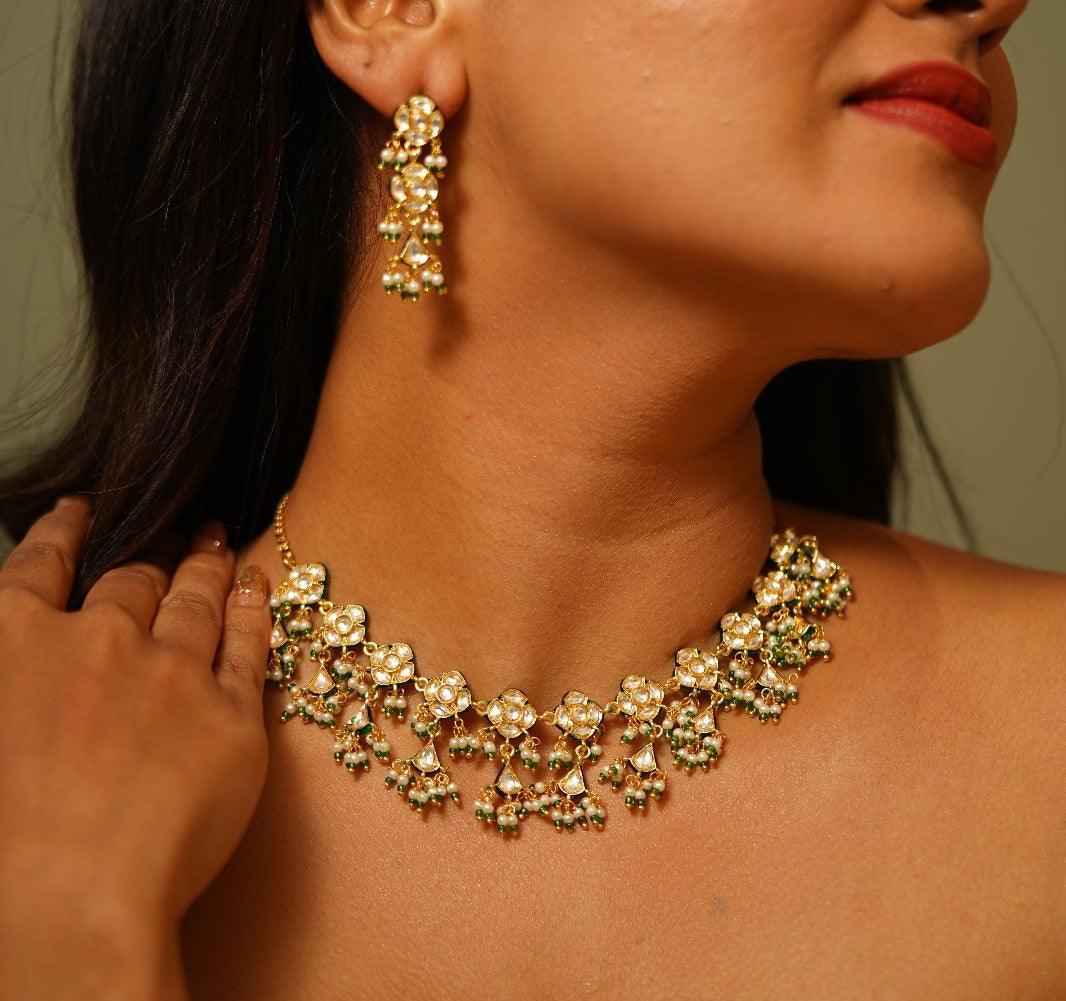 Vasundhara Polki Choker / Necklace Set