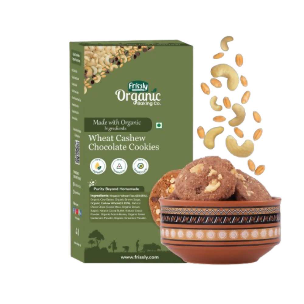 Frissly Organics Wheat Cashew Chocolate Cookies