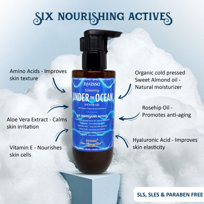 Nyassa Silkening Under The Ocean Shower Gel With Organic Argan Oil And Rosehip Oil