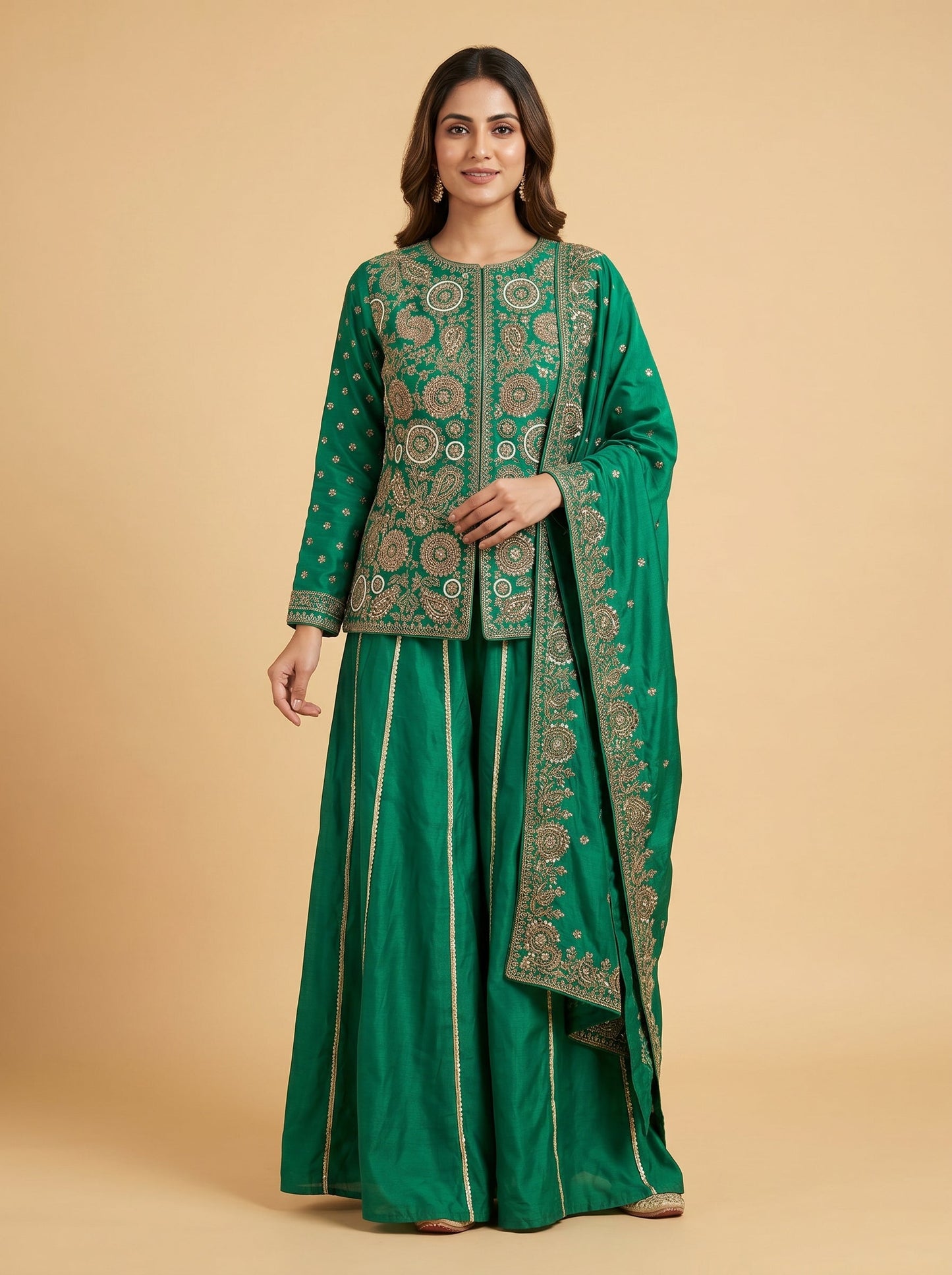Verdant Green Palazzo Set