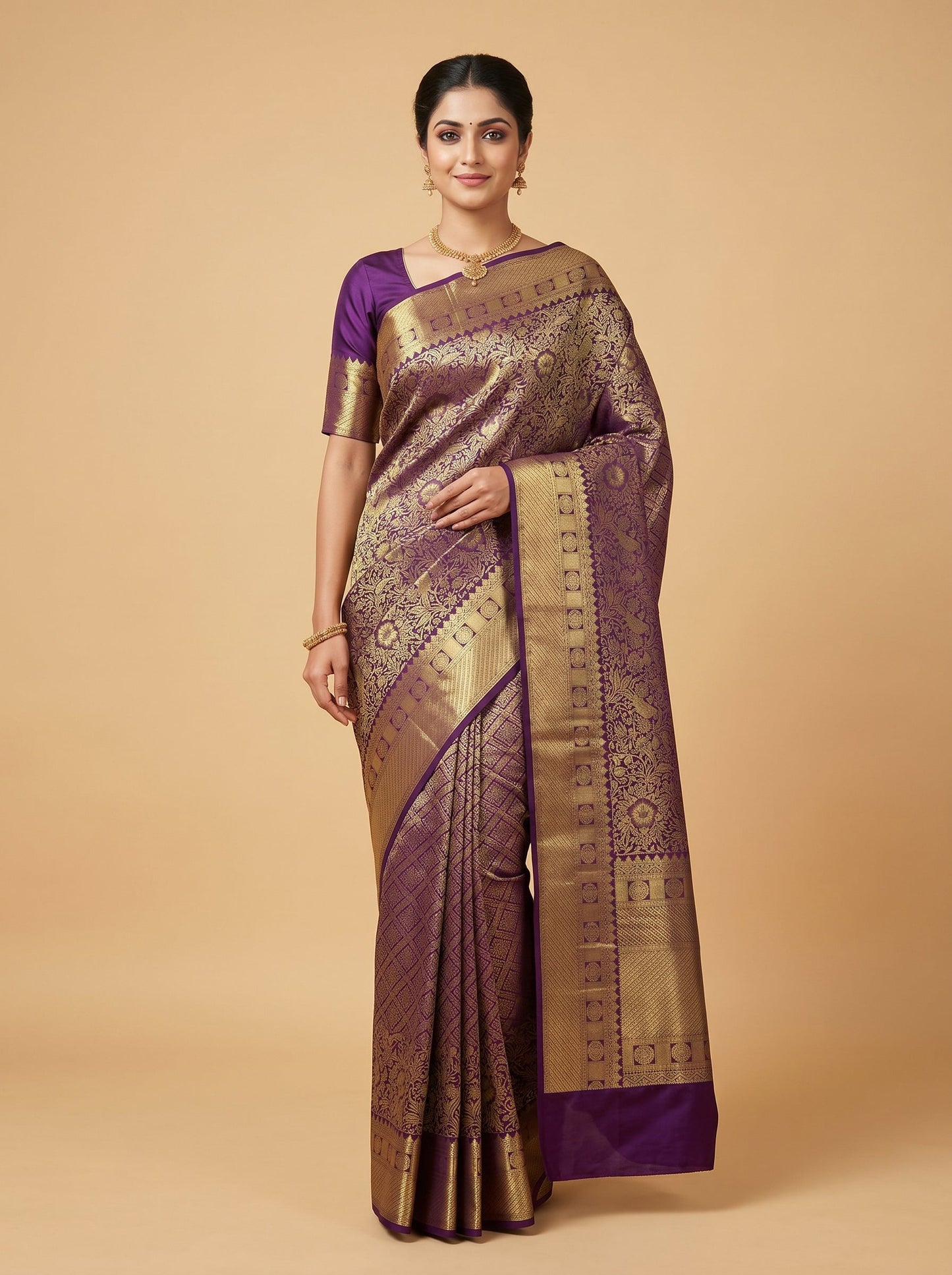 Vintage Aura Wine Handloom Saree