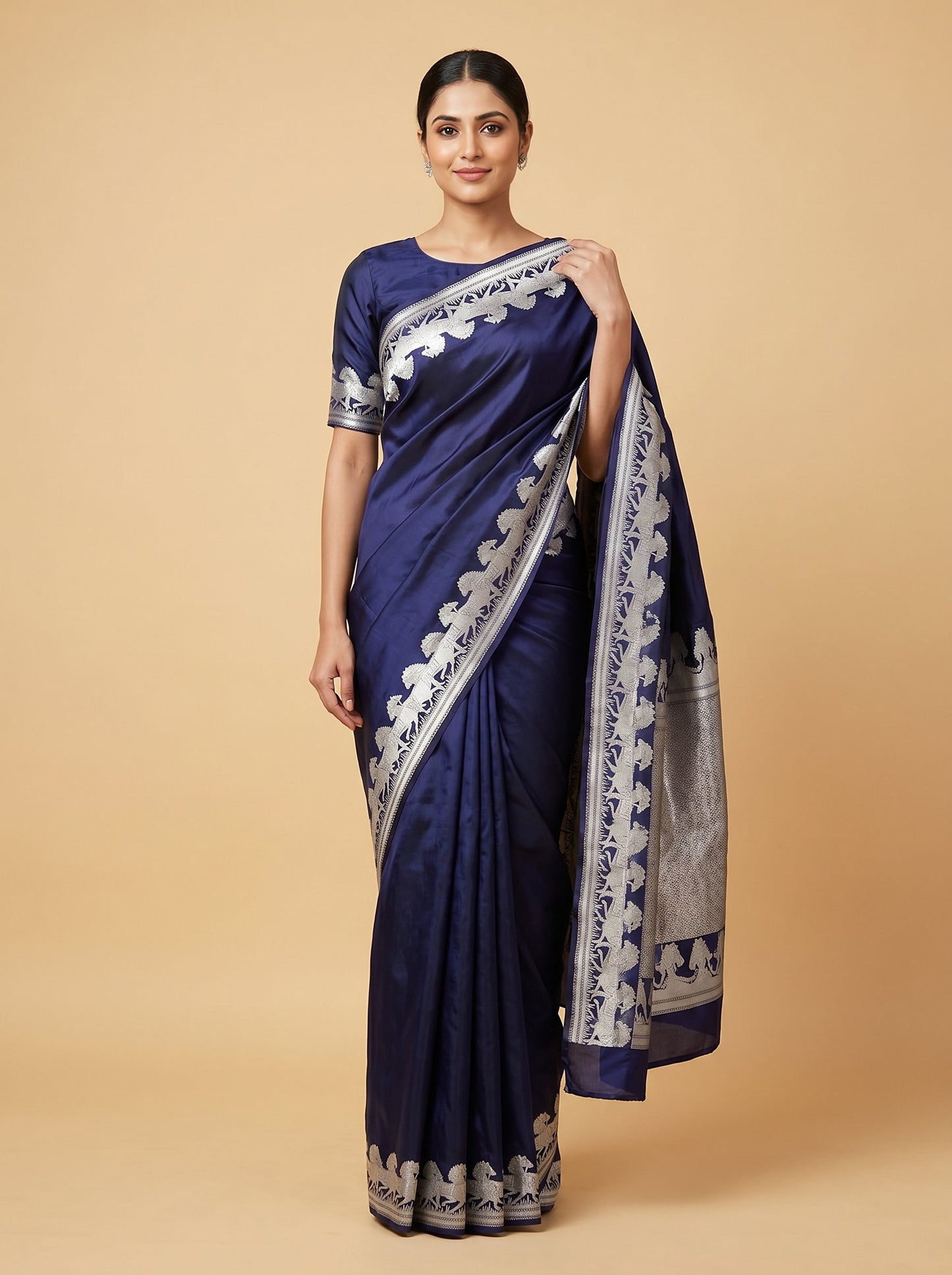 Lavender Powder Pastel Handloom Saree