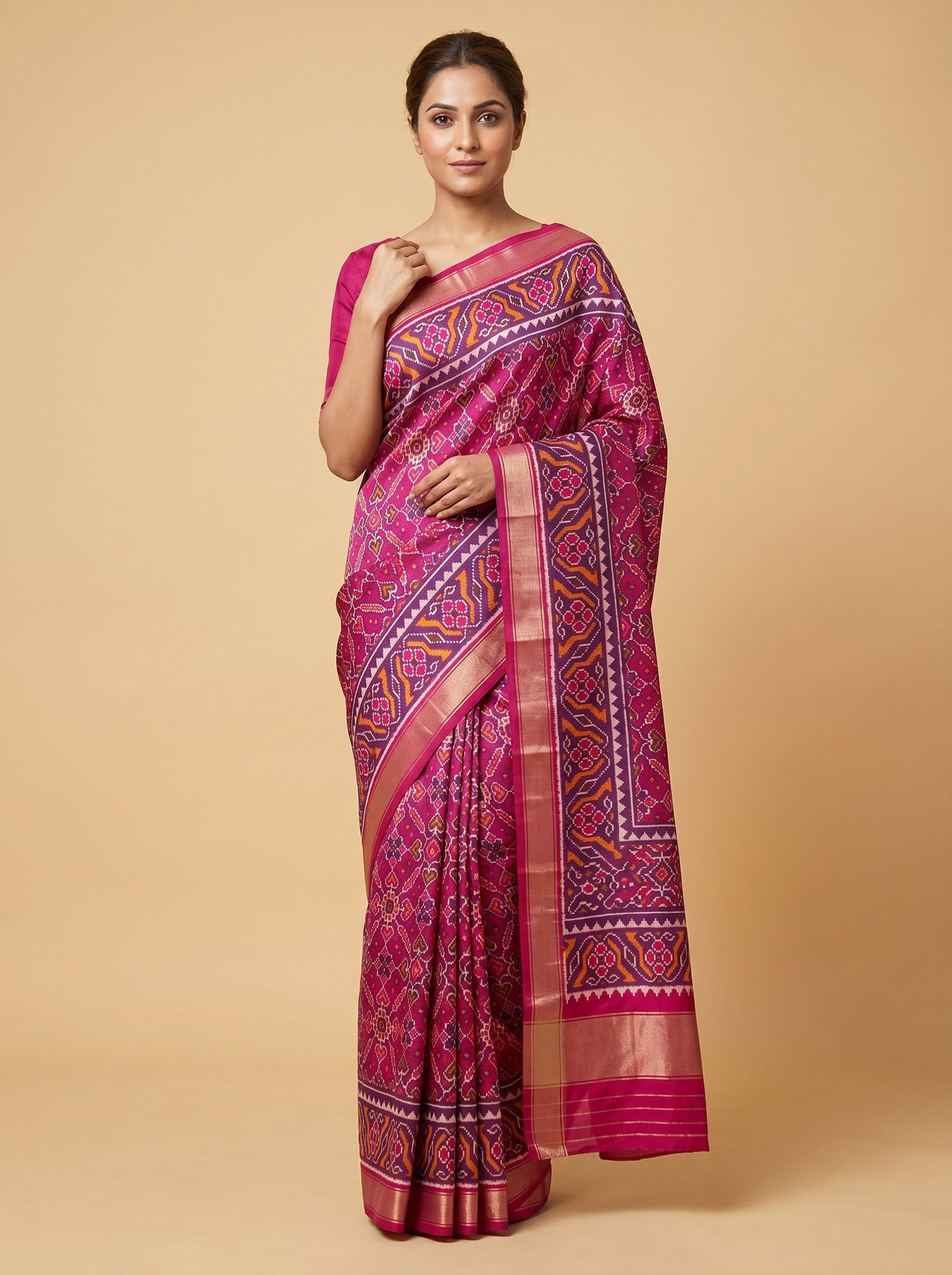 Violet Elegant Handloom Saree