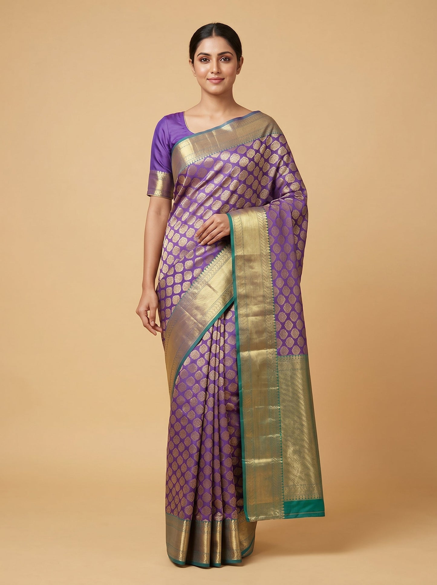 Violet Soft Depth Handloom Saree