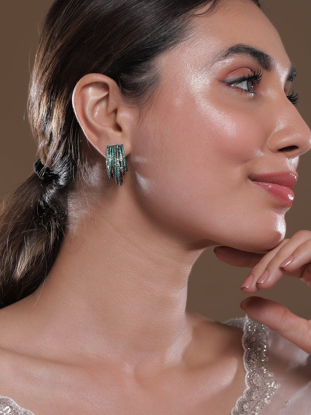 Vogue Radiance Green Hoops