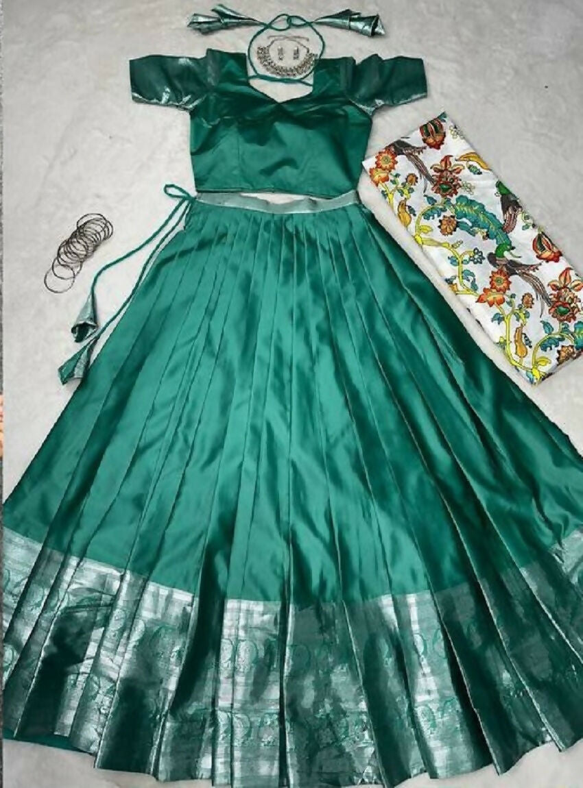 Teeya Creation New Latest Trendy Stylish Lehenga Choli Set - Teal