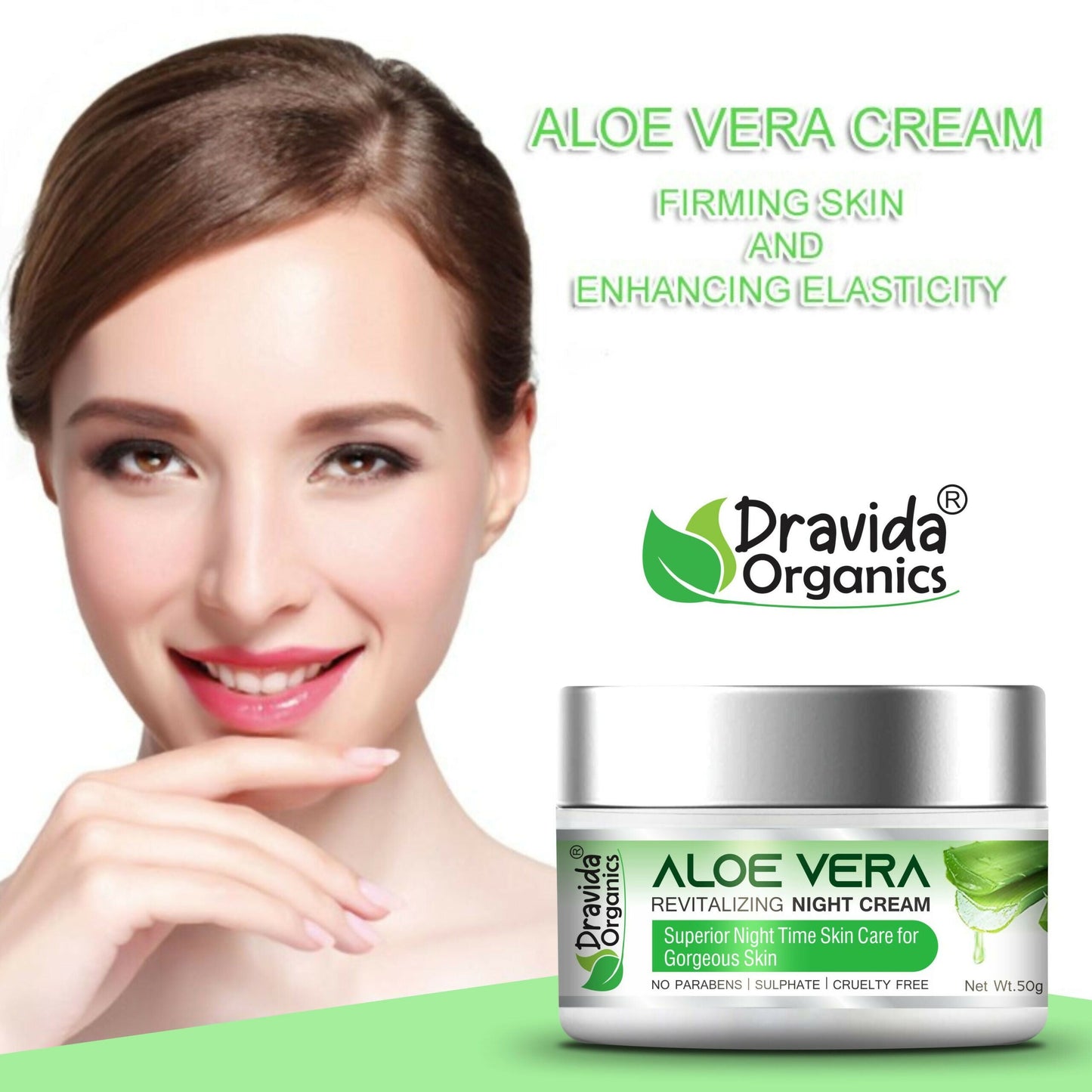 Dravida Organics Aloe Vera Revitalizing Night Cream