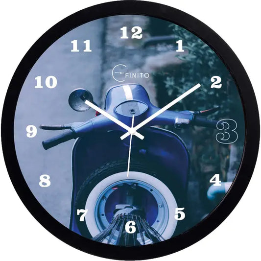 Efinito Analog 33 cm X 33 cm Wall Clock  (Black, With Glass, Standard)