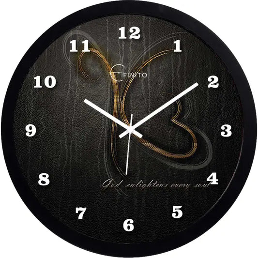 Efinito Analog 33 cm X 33 cm Wall Clock  (Black, With Glass, Standard)