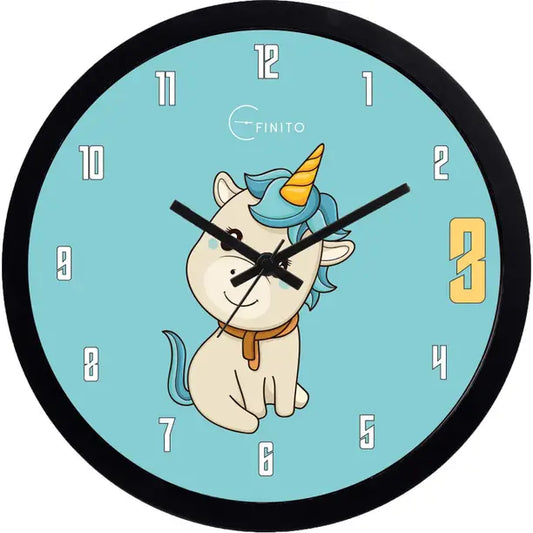 Efinito Analog 33 cm X 33 cm Wall Clock  (Black, With Glass, Standard)