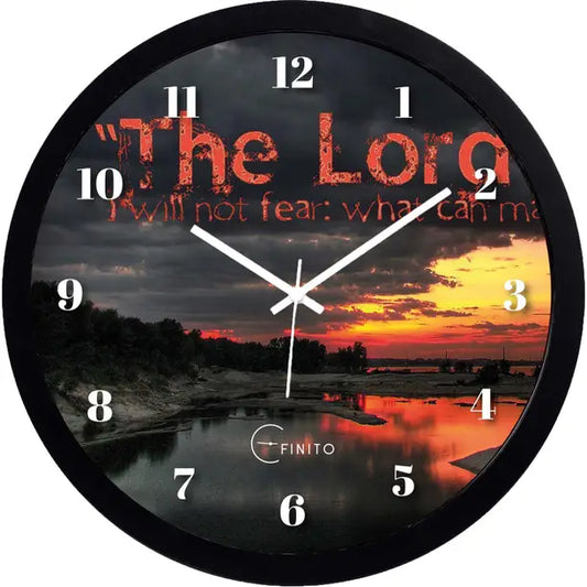 Efinito Analog 33 cm X 33 cm Wall Clock  (Black, With Glass, Standard)