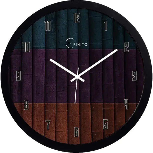 Efinito Analog 33 cm X 33 cm Wall Clock  (Black, With Glass, Standard)