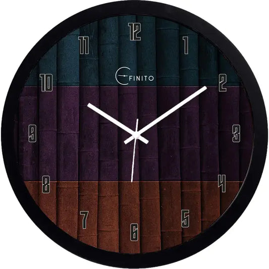 Efinito Analog 33 cm X 33 cm Wall Clock  (Black, With Glass, Standard)