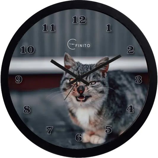 Efinito Analog 33 cm X 33 cm Wall Clock  (Black, With Glass, Standard)