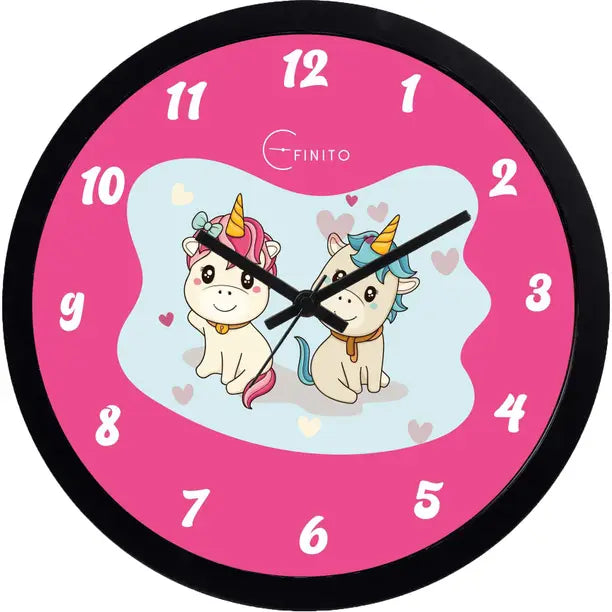 Efinito Analog 33 cm X 33 cm Wall Clock  (Black, With Glass, Standard)
